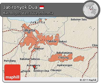 Shaded Relief 3D Map of Jatironyok Dua