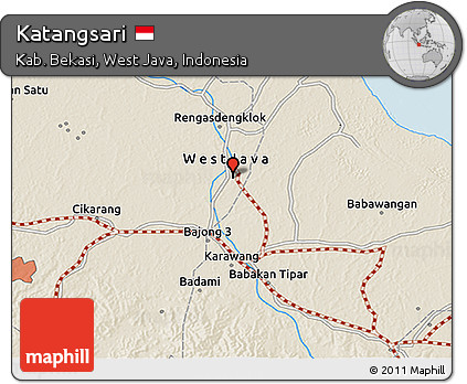 Shaded Relief 3D Map of Katangsari