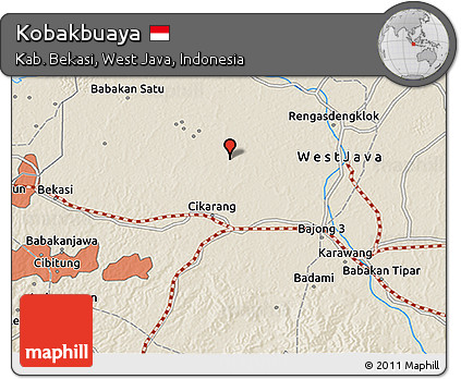 Shaded Relief 3D Map of Kobakbuaya