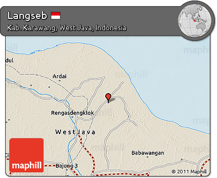 Shaded Relief 3D Map of Langseb