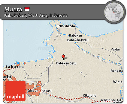 Shaded Relief 3D Map of Muara