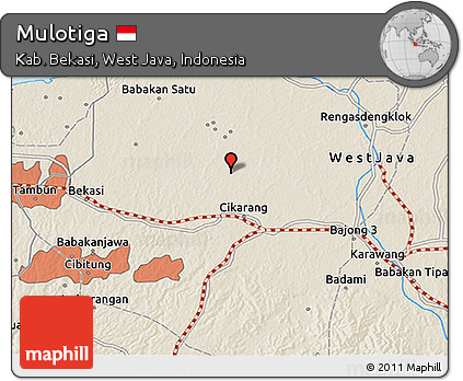 Shaded Relief 3D Map of Mulotiga