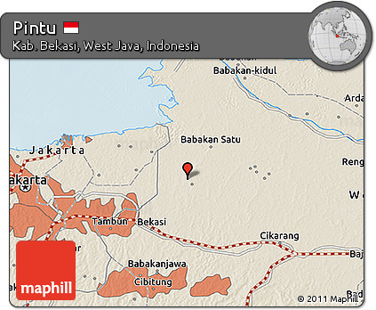 Shaded Relief 3D Map of Pintu