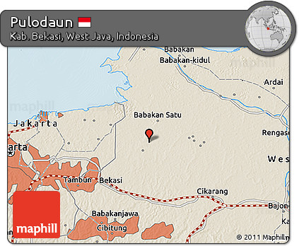 Shaded Relief 3D Map of Pulodaun
