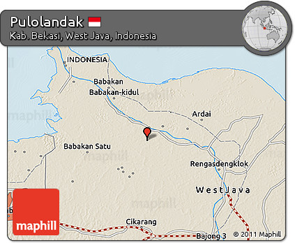 Shaded Relief 3D Map of Pulolandak