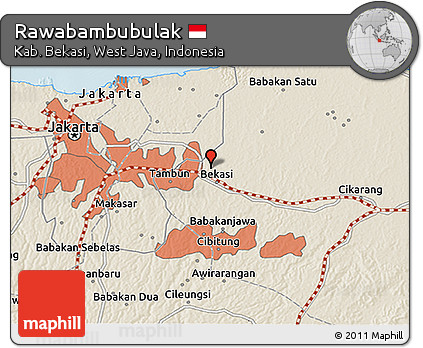 Shaded Relief 3D Map of Rawabambubulak