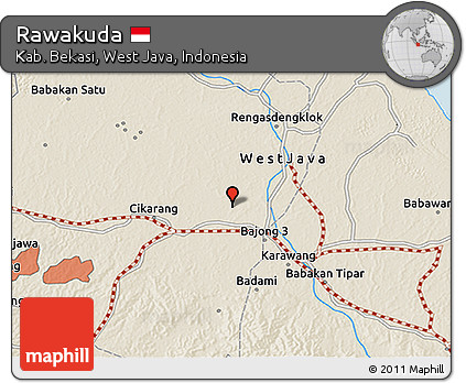 Shaded Relief 3D Map of Rawakuda