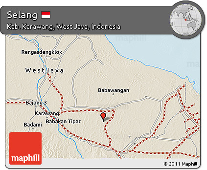 Shaded Relief 3D Map of Selang