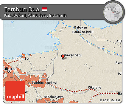 Shaded Relief 3D Map of Tambun Dua