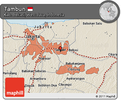 Shaded Relief 3D Map of Tambun