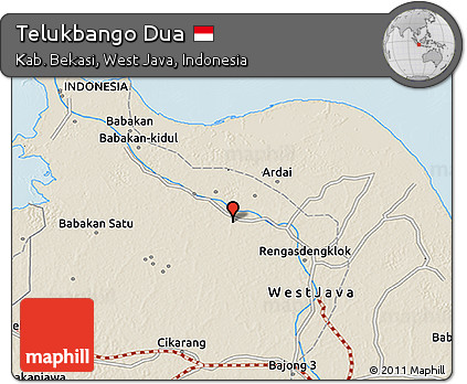 Shaded Relief 3D Map of Telukbango Dua