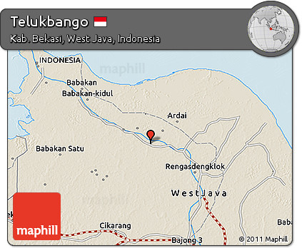 Shaded Relief 3D Map of Telukbango