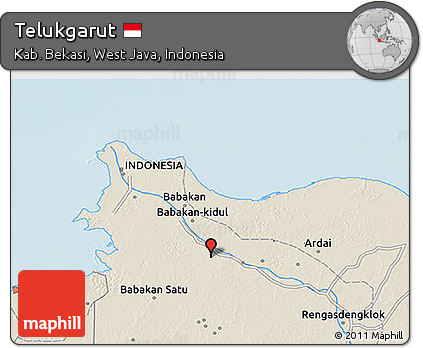 Shaded Relief 3D Map of Telukgarut