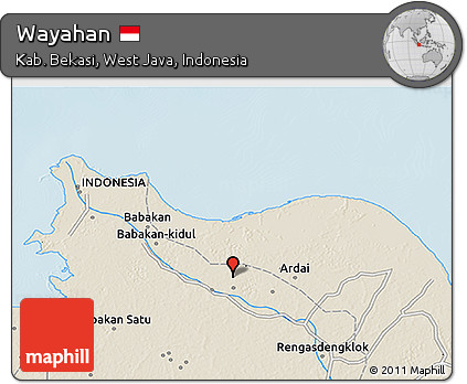 Shaded Relief 3D Map of Wayahan