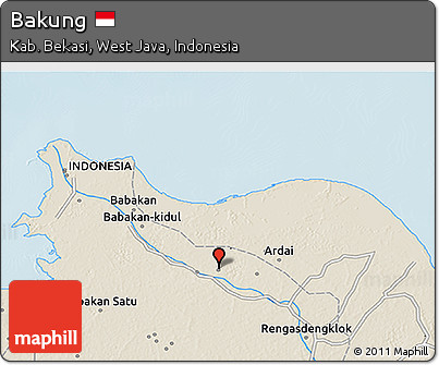 Shaded Relief 3D Map of Bakung