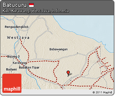 Shaded Relief 3D Map of Batucuru