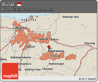 Shaded Relief 3D Map of Bulak