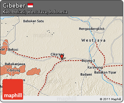 Shaded Relief 3D Map of Cibeber
