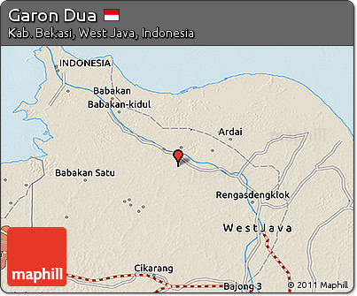 Shaded Relief 3D Map of Garon Dua