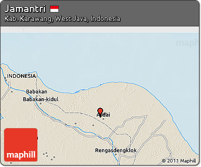 Shaded Relief 3D Map of Jamantri
