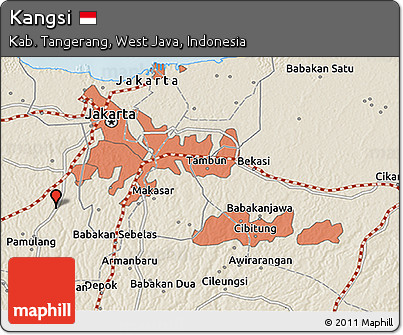 Shaded Relief 3D Map of Kangsi