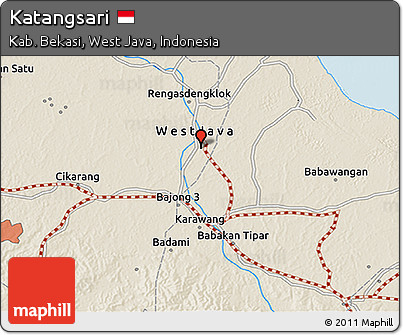 Shaded Relief 3D Map of Katangsari