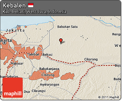 Shaded Relief 3D Map of Kebalen