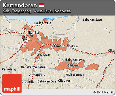 Shaded Relief 3D Map of Kemandoran