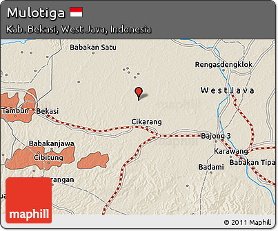 Shaded Relief 3D Map of Mulotiga