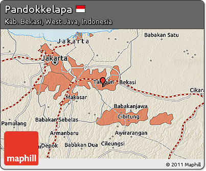 Shaded Relief 3D Map of Pandokkelapa