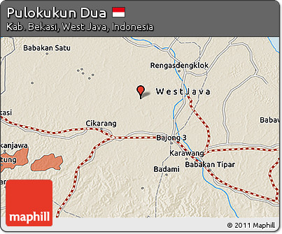 Shaded Relief 3D Map of Pulokukun Dua