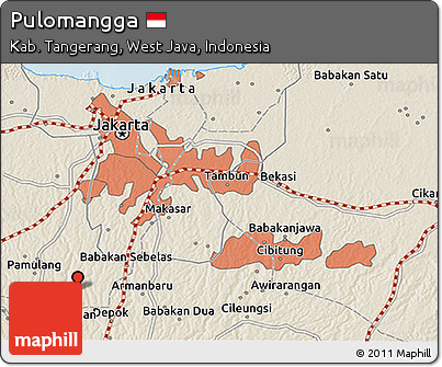 Shaded Relief 3D Map of Pulomangga