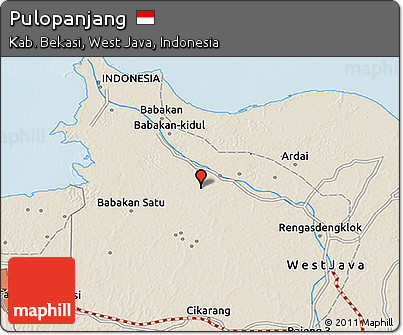 Shaded Relief 3D Map of Pulopanjang