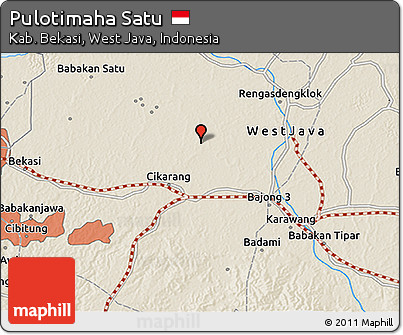 Shaded Relief 3D Map of Pulotimaha Satu
