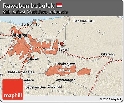 Shaded Relief 3D Map of Rawabambubulak