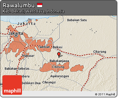 Shaded Relief 3D Map of Rawalumbu