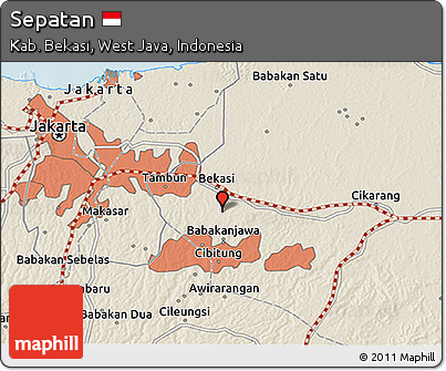 Shaded Relief 3D Map of Sepatan