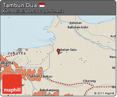 Shaded Relief 3D Map of Tambun Dua