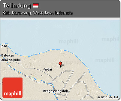 Shaded Relief 3D Map of Telindung