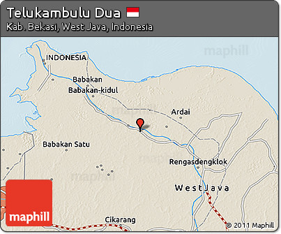 Shaded Relief 3D Map of Telukambulu Dua