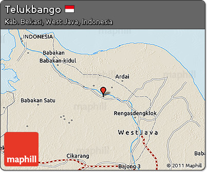 Shaded Relief 3D Map of Telukbango