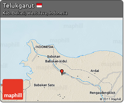 Shaded Relief 3D Map of Telukgarut
