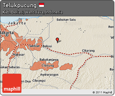 Shaded Relief 3D Map of Telukpucung