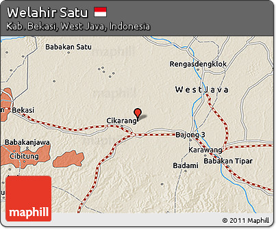 Shaded Relief 3D Map of Welahir Satu