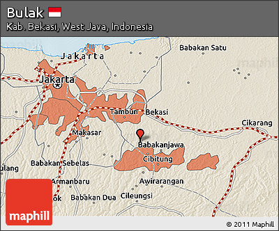 Shaded Relief 3D Map of Bulak