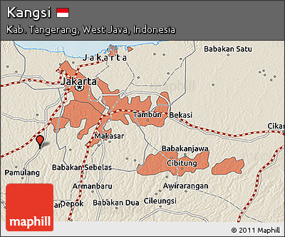 Shaded Relief 3D Map of Kangsi