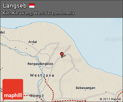 Shaded Relief 3D Map of Langseb