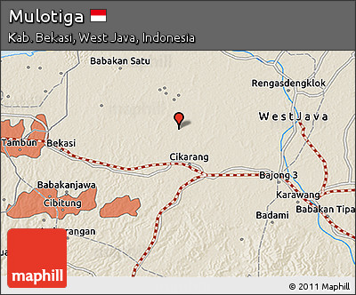 Shaded Relief 3D Map of Mulotiga