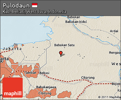 Shaded Relief 3D Map of Pulodaun