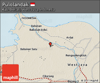 Shaded Relief 3D Map of Pulolandak